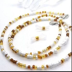 beaded eyeglass / face mask lanyard chain